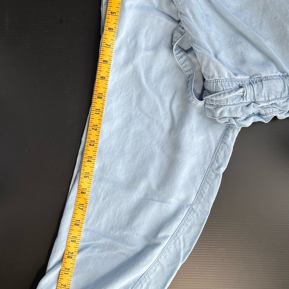 BLUE SPICE HIGH WAISTED PAPERBAG 100% LYOCELL JOGGERS SIZE XL CHAMBRAY - Picture 10 of 14